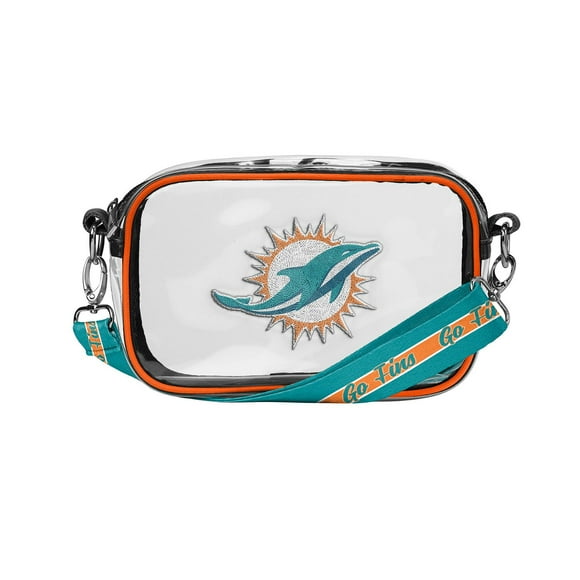 Miami Dolphins Clear Crossbody Bag