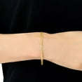 thumbnail image 4 of Diamond Cut Curb Chain Bracelet in 14K Two-Tone Gold, 3.65mm, 4 of 4