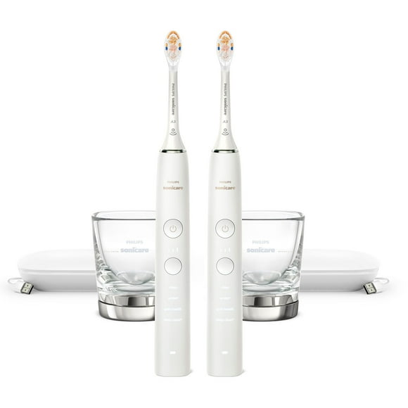 Philips Sonicare DiamondClean Power Toothbrush, White Handles, 2 pk.