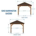 thumbnail image 9 of Backyard Discovery Barrington Cedar Gazebo with Powerport, Choose Size, 9 of 10