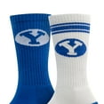 thumbnail image 2 of BYU Cougars Adult 2-Pack Crew Socks, 2 of 2