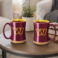 thumbnail image 5 of Logo Brands Washington Commanders 14oz Relief Mug Set, 5 of 5
