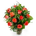 thumbnail image 1 of Member's Mark Roses and Greenery Vase Arrangement, choose color and stem count, 1 of 4