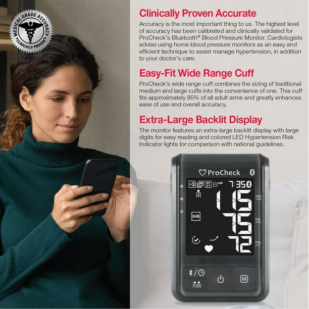Procheck Bluetooth Blood Pressure Monitor, with Bonus Pack