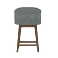 thumbnail image 14 of HH2 Home Upholstered Barrel Back Wood Adjustable Height Swivel Bar Stool, 14 of 19
