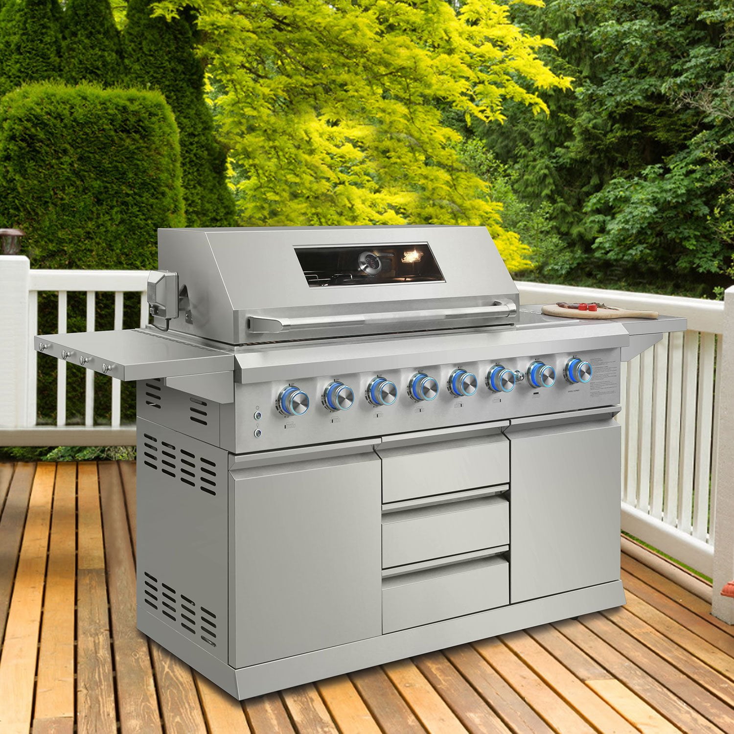 Thor Kitchen 8-Burner Stainless Steel Gas Grill Outdoor Kitchen