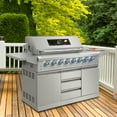 thumbnail image 1 of Thor Kitchen 8-Burner Stainless Steel Gas Grill Outdoor Kitchen with Griddle Side Burner and Foldable Side Shelf, 1 of 9