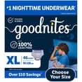 thumbnail image 1 of Goodnites Nighttime Bedwetting Underwear for Boys, Sizes Extra Small - Extra Extra Large, 1 of 14