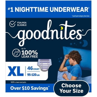 Goodnites Nighttime Bedwetting Underwear for Boys, Sizes Extra Small - Extra Extra Large