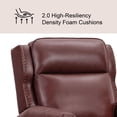 thumbnail image 3 of Pollenza Leather Pushback Recliner Chair, 3 of 8