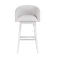 thumbnail image 3 of HH2 Home Upholstered Barrel Back Wood Adjustable Height Swivel Bar Stool, 3 of 19