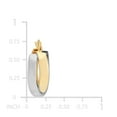 thumbnail image 4 of Two-Tone Crossover Hoop Earrings in 14K Gold, 4 of 5