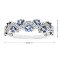 thumbnail image 4 of Round Cut Genuine Gemstone and Diamond Accent Band in 14K Gold, 4 of 4