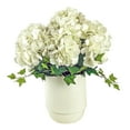 thumbnail image 1 of Faux 26" White Hydrangea in White Ceramic Planter, 1 of 4