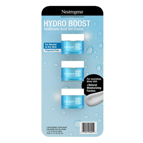 Neutrogena Hydro Boost 48-Hour Gel Cream Face Moisturizer, 1.7 fl. oz., 3 pk.