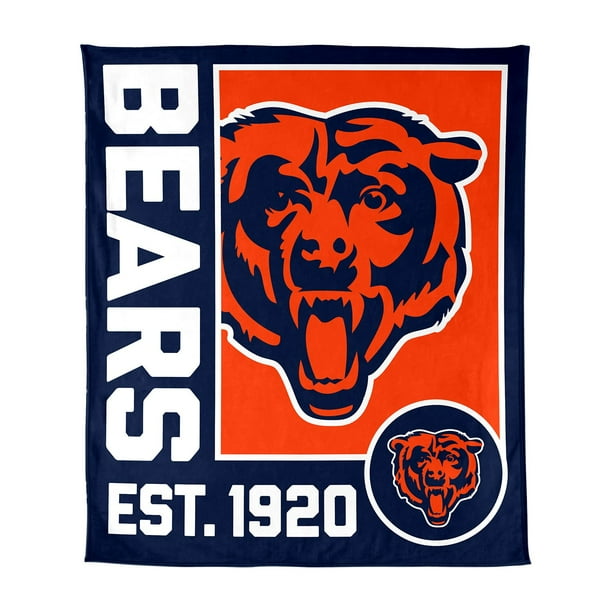 Coperta In Pile Sherpa FOCO Per Tifosi Chicago Bears – 152x178 Cm – Morbida E Super Calda Con Logo E Scritta "Property Of" – Accessorio Ufficiale NFL Per Il Divano