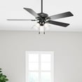 thumbnail image 7 of Hunter 52 inch Swanson Matte Black Ceiling Fan with LED Light Kit and Pull Chain, 7 of 12