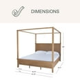thumbnail image 4 of details by Becki Owens Ren Platform Canopy Bed, Distressed Natural Wood Finish, Assorted Sizes, 4 of 8
