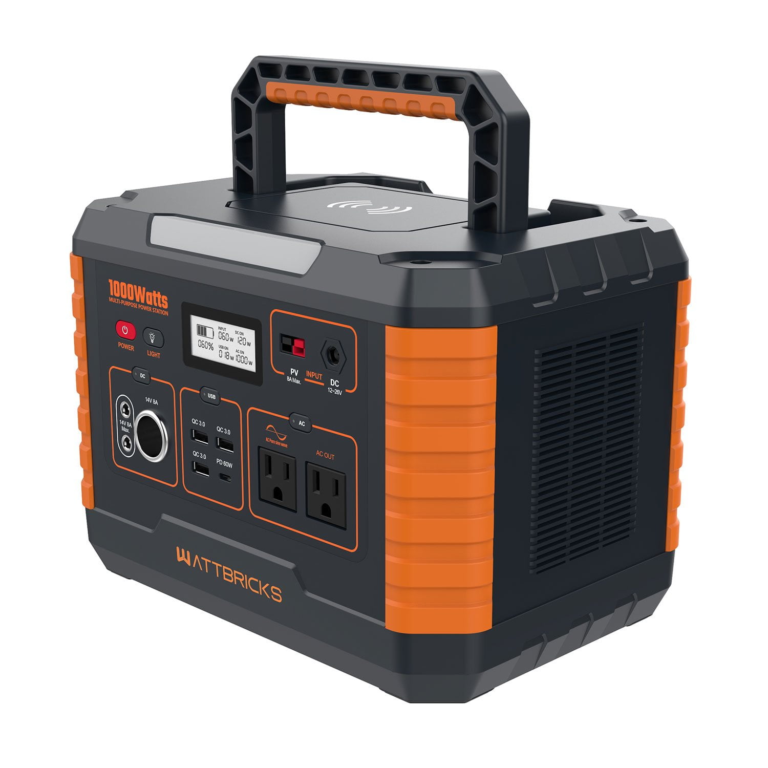 1,000 Watt Wattbricks Energy Inc. MP1000 Portable Power Station