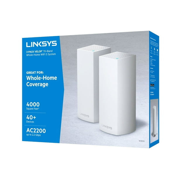 Linksys Velop AC4400 Intelligent Mesh Wi-Fi System, Tri-Band (2