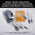 thumbnail image 2 of Ninja Foodi NeverDull Premium 12-Piece German Stainless Steel Knife System with Built-in Sharpener, Gray, 2 of 9