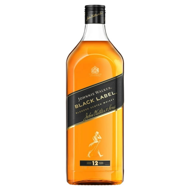 Johnnie Walker Black Label Blended Scotch Whisky, 1.75 L