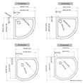 thumbnail image 13 of Breeze 32” x 32” x 77” Corner Shower Kit with Clear Glass, Walls, Base and Hardware, 13 of 15