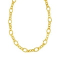 thumbnail image 1 of Polished Inter-Locked Oval Link Necklace in 14K Yellow Gold, 1 of 7