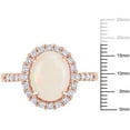 thumbnail image 3 of Opal and 0.36 CT. T.W. Diamond Halo Engagement Ring in 14K Gold, 3 of 6