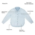 thumbnail image 4 of Member's Mark Women's Knit Denim Shirt, 4 of 6