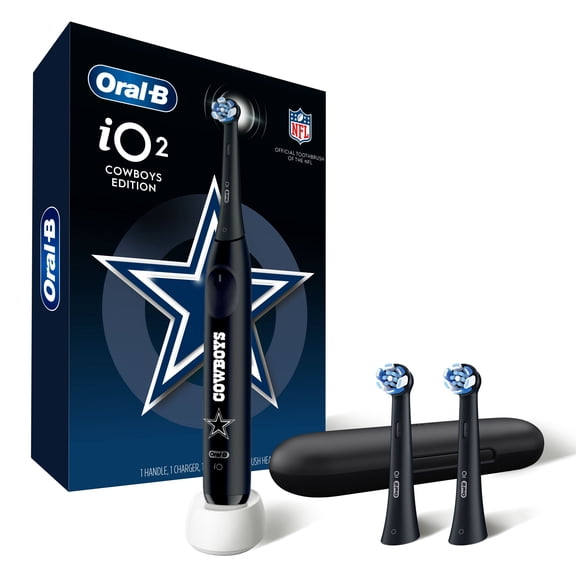 Oral-B iO Series 2 NFL Dallas Cowboys Electric Toothbrush, Handle + 2 Brush Heads