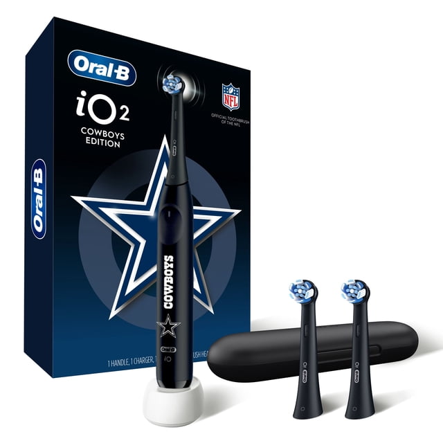 Oral-B iO Series 2 NFL Dallas Cowboys Electric Toothbrush, Handle + 2 Brush Heads