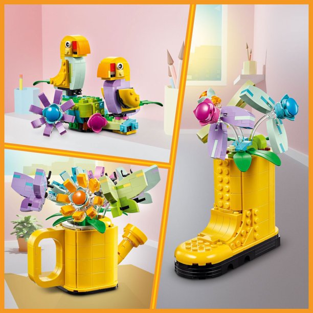 LEGO Creator 3in1 Flowers in Watering Can Building Set, 420 pcs