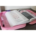 thumbnail image 5 of Medium Pink & Purple Butterfly Canvas Bible Cover for Girls, Bible Organizer, Zippered with Handle, 5 of 6