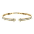 thumbnail image 1 of 1.00 CT. T.W. Round Cut Cuff Diamond Bangle Bracelet in 14K Gold, 1 of 6