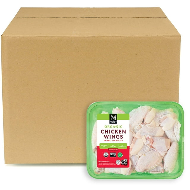 Member's Mark Organic Bone-In Chicken Wings, Case, priced per pound