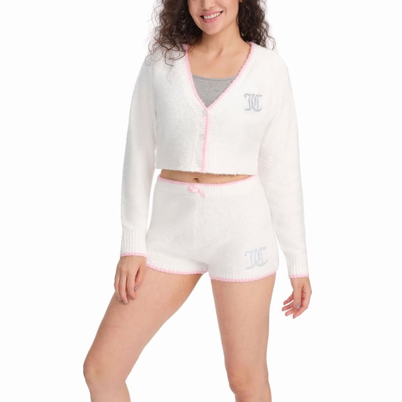 Juicy Couture Women's Teddy Cardi & Short Set