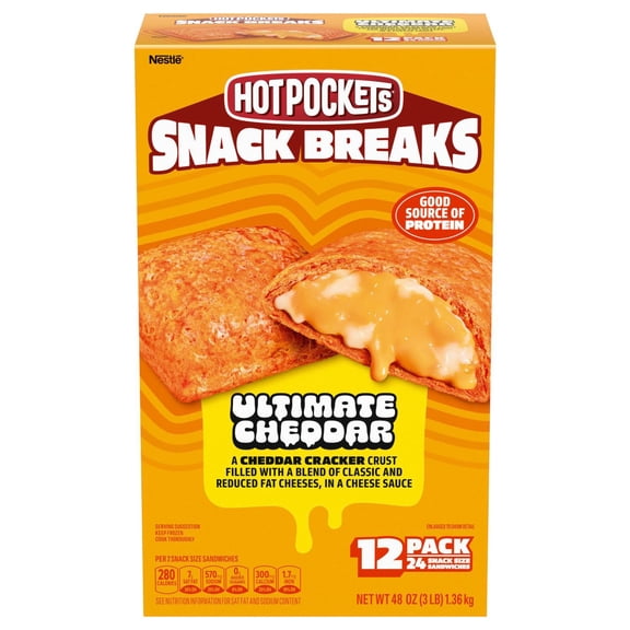 Hot Pockets Ultimate Cheddar Snack Breaks, Frozen, 24 ct., 2 oz. Each
