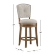 thumbnail image 3 of HH2Home Santa Clara II Wood and Upholstered Swivel Bar Stool or Counter Stool, 3 of 10