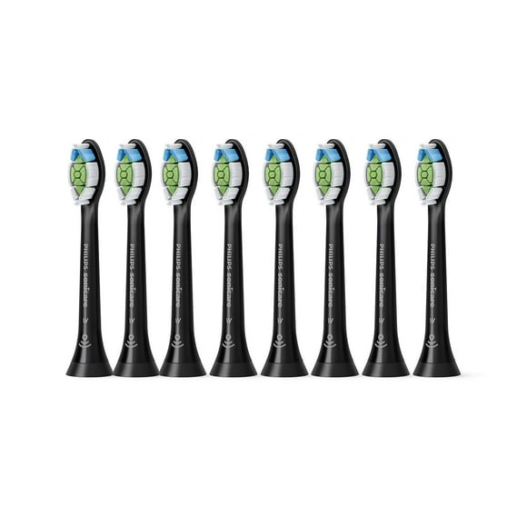 Philips Sonicare DiamondClean Replacement Toothbrush Heads, Black, 8 ct.