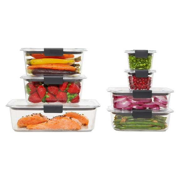 Rubbermaid Brilliance StainShield 14-Piece Plastic Food Storage Containers