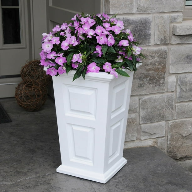Mayne Wyndham 24" Tall Planter - White