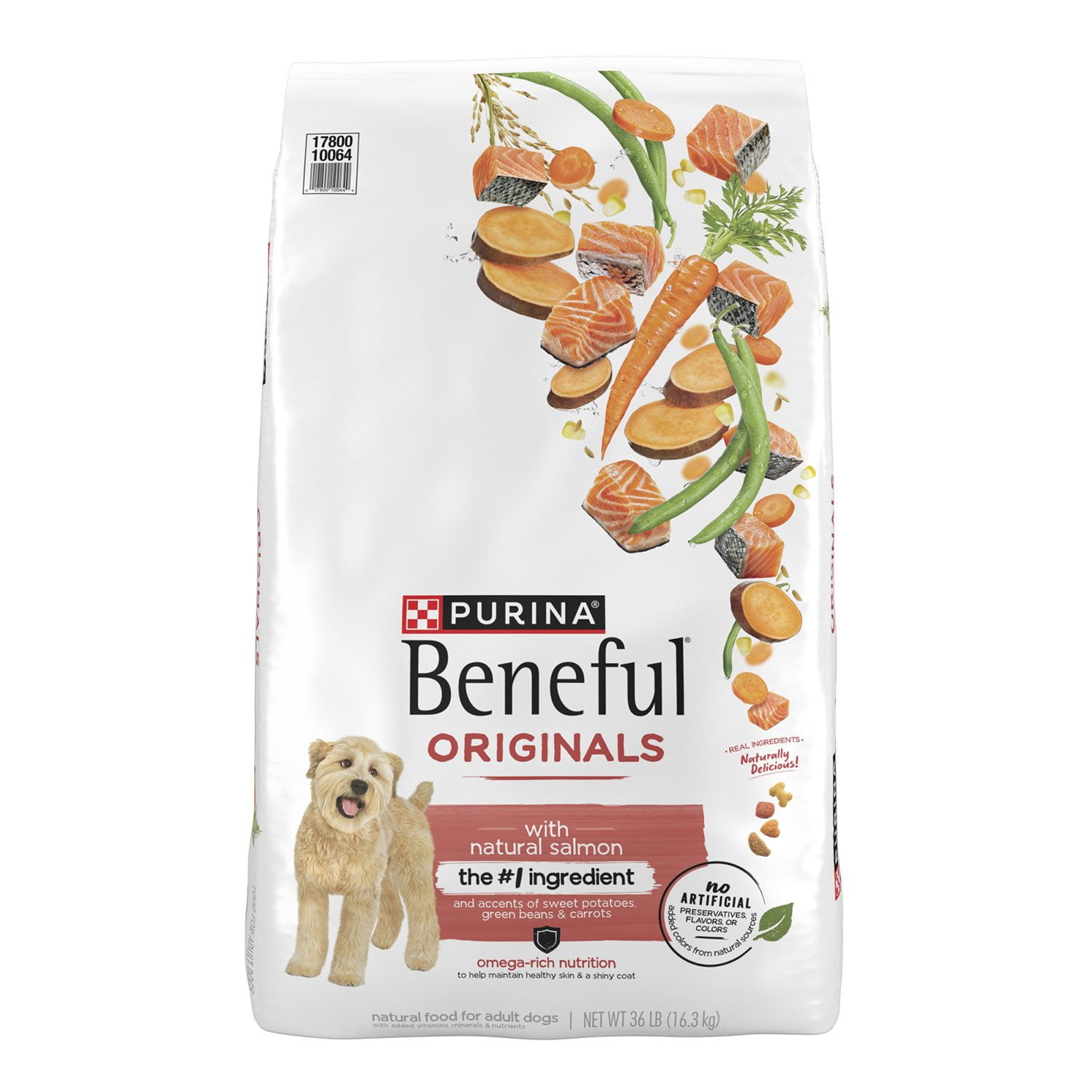 Purina Beneful Originals Skin and Coat Dry Dog Food with Natural Salmon, 36 lbs.