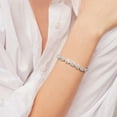 thumbnail image 6 of Oval Cut Gemstone Halo Bolo Bracelet in Sterling Silver, 6 of 7