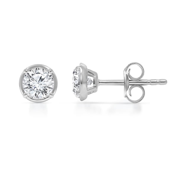 Lab Created Fancy Cut Diamond Stud Earrings in 14K Gold