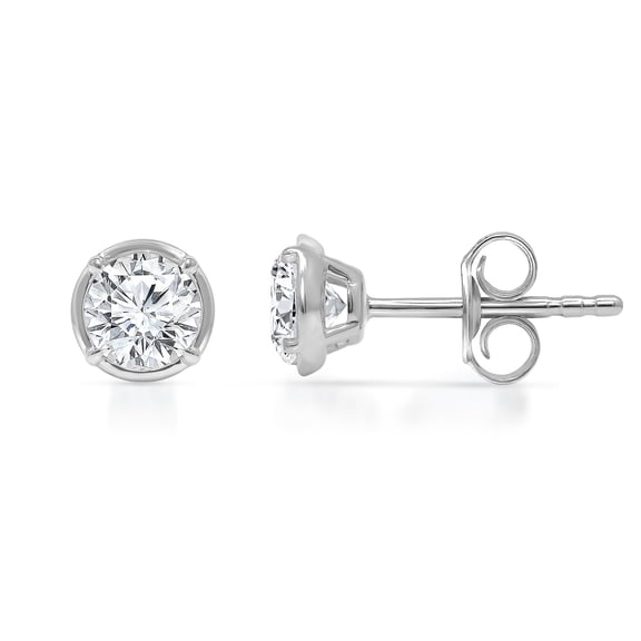 Lab Created Fancy Cut Diamond Stud Earrings in 14K Gold