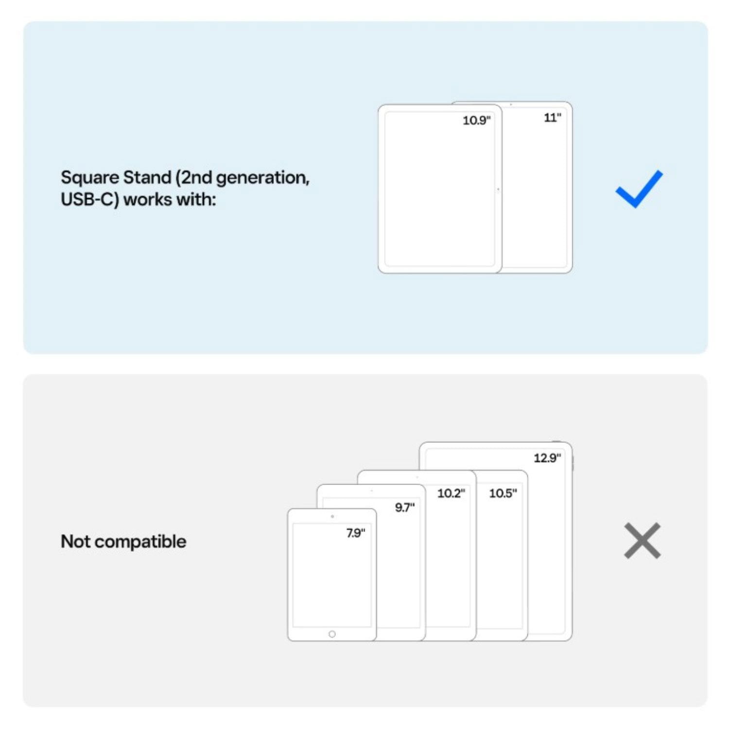 Square Stand ホワイト Square POS iPad Stand (2nd Generation, USB-C) - Samsclub.com