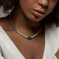 thumbnail image 2 of Lab Created Gemstone Tennis Necklace in Sterling Silver, 2 of 6