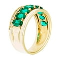thumbnail image 2 of Lab Created Oval Cut Gemstone and .18 CTTW Diamond Stack Ring in 14K Gold, 2 of 4