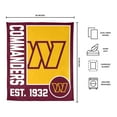 thumbnail image 3 of Logo Brands Washington Commanders 60"x70" Super Plush Blanket, 3 of 6
